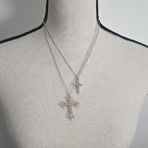 Silver Cross Pendant Necklaces